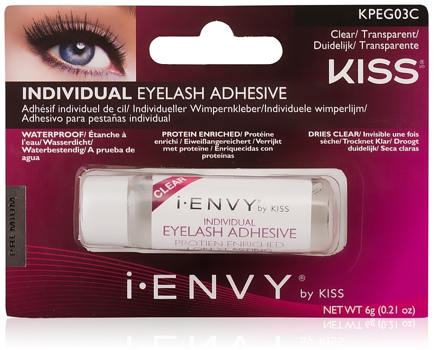 Wimpernkleber - Kiss IEnvy Long Lasting Individual Eyelash Adhesive Clear