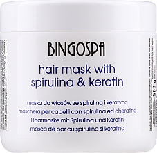 Haarmaske mit Spirulina und Keratin - BingoSpa Mask For Hair Keratin And Spirulina — Bild N1