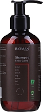 Düfte, Parfümerie und Kosmetik Seboregulierendes Haarshampoo mit Rosmarinwasser, Minzöl und Salbeiextrakt - BioMAN Caleb Sebum Regulating Shampoo (mit Spender)