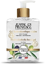Düfte, Parfümerie und Kosmetik Hydroalkoholisches Gel für die Hände mit Spender - Jeanne en Provence Divine Olive Hydroalcoholic Hand Gel