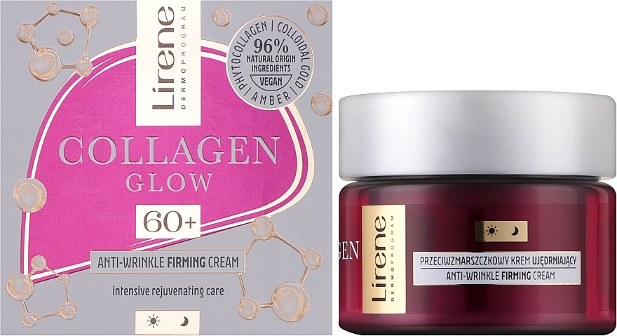 Straffende Anti-Falten-Gesichtscreme 60+ - Lirene Collagen Glow Anti-Wrinkle Smoothing Cream  — Bild N2