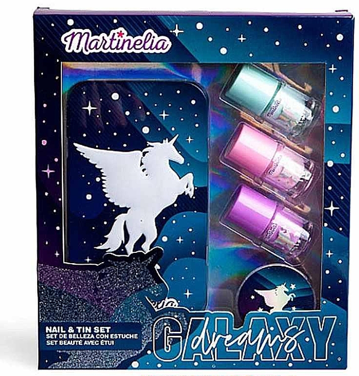 Set - Martinelia Galaxy Dreams Nails & Tin Box (nail/polish/3 pcs + nail/file/1 pcs + box) — Bild N1