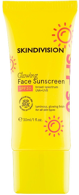 Leuchtende Sonnenschutzcreme für das Gesicht - SkinDivision Glowing Face Sunscreen SPF30 — Bild N1