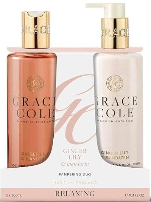 Set - Grace Cole Ginger Lily & Mandarin Body Care Duo (sh/gel/300ml + h/body/lot/300ml) — Bild N1