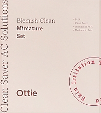 Düfte, Parfümerie und Kosmetik Set - Ottie Blemish Clean Miniature Set (foam/30ml + ton/30ml + cr/30ml)