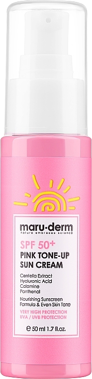 Tonisierendes Sonnenschutzmittel für das Gesicht  - Maruderm Cosmetics Pink Tone-up Sun Cream SPF 50  — Bild N1