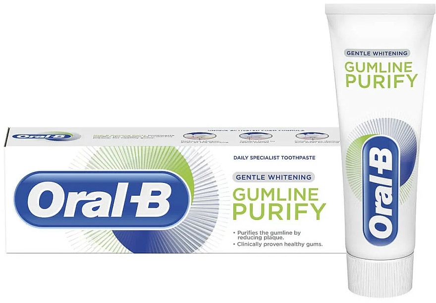 Aufhellende Zahnpasta gegen Plaque - Oral-B Gumline Purify Gentle Whitening Toothpaste — Bild N1