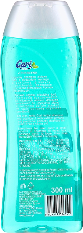 Shampoo für fettiges und schwaches Haar mit Brennnessel - Cari Shampoo — Bild N2
