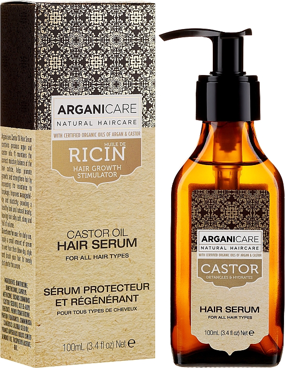 Serum zum Haarwachstum mit Rizinusöl - Arganicare Castor Oil Hair Serum