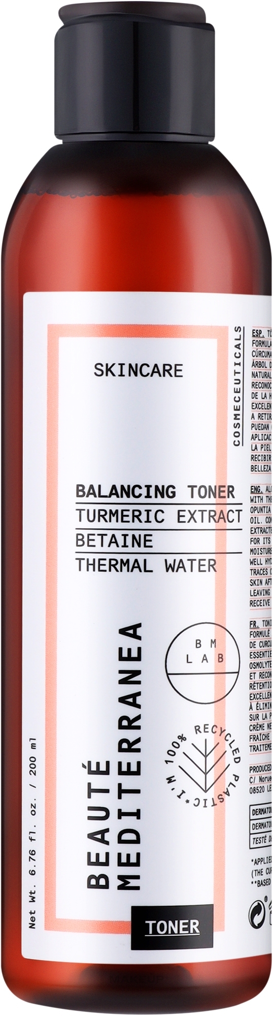 Gesichtswasser mit Kurkuma-Extrakt - Beaute Mediterranea Balancing Toner  — Bild 200 ml
