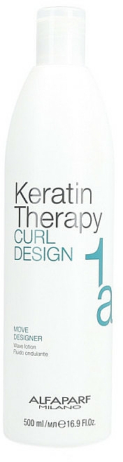 Glättendes Fluid für lockiges und welliges Haar - Alfaparf Keratin Therapy Curl Design Permanent Curling Fluid — Bild N1