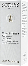 Leichte beruhigende und schützende Gesichtscreme gegen gebrochene Kapillaren - Sothys Clarte & Confort Light Cream for Fragile Capillaries — Bild N3