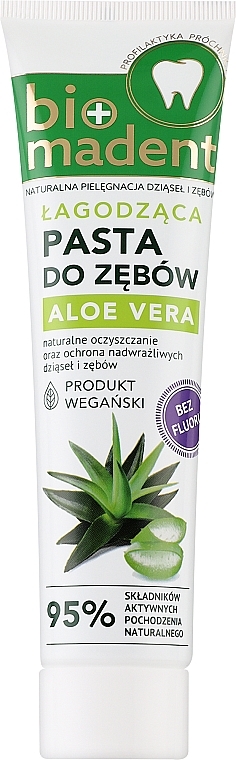 Beruhigende Zahnpasta Aloe Vera - Bio Madent — Bild N1