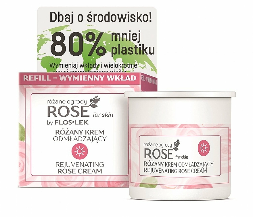 Verjüngende Gesichtscreme mit Rosenduft - Floslek Rose For Skin Rose Rejuvenating Rose Cream — Bild N1