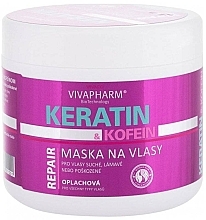 Düfte, Parfümerie und Kosmetik Keratin-Haarmaske - Vivaco VivaPharm Keratin & Caffeine Hair Mask
