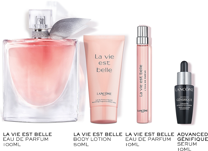 Lancome La Vie Est Belle - Duftset (Eau de Parfum 100ml + Eau de Parfum 10ml + Konzentrat 10ml + Körperlotion 50ml) — Bild N1