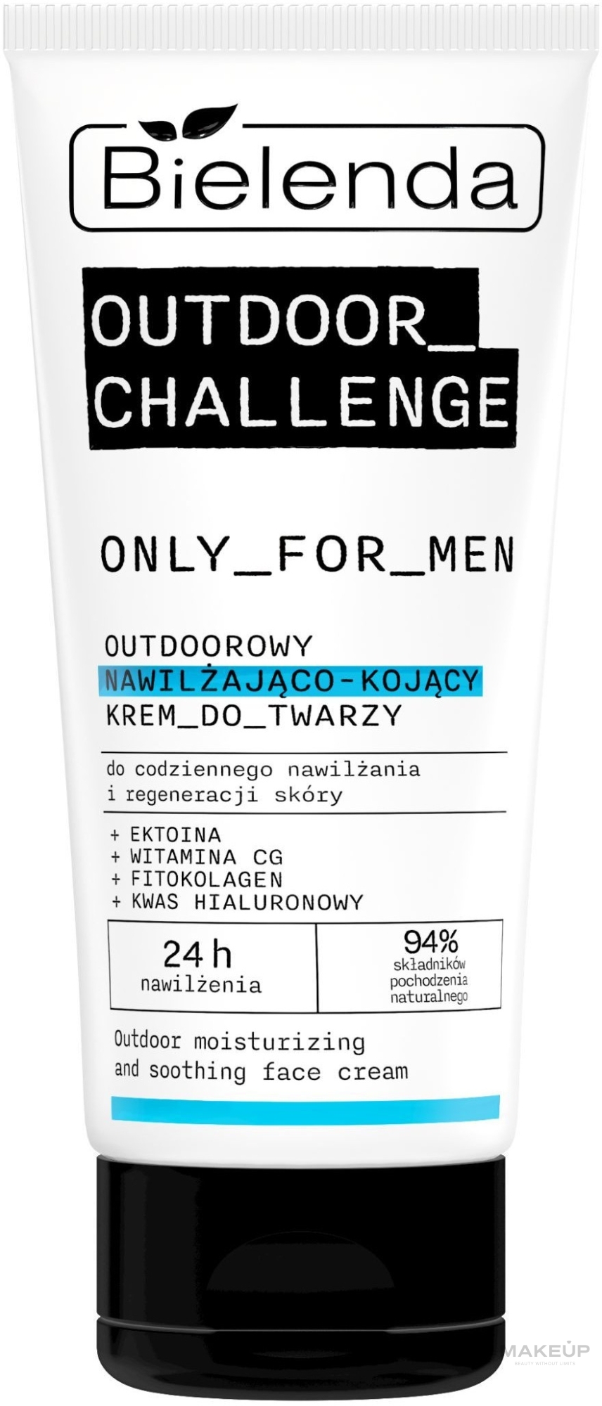 Feuchtigkeitsspendende und beruhigende Gesichtscreme  - Bielenda Only For Men Outdoor Challenge Moisturizing And Soothing Face Cream	 — Bild 50 ml