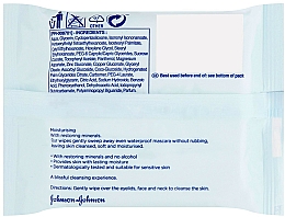 Feuchtigkeitsspendende Feuchttücher zum Abschminken für trockene Haut - Johnson’s Face Care Wipes Moisturising Dry Skin — Bild N2