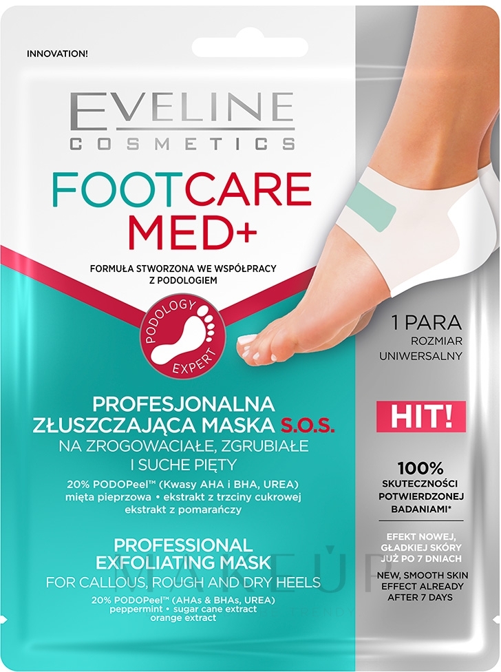 Exfolierende Fersenmaske - Eveline Cosmetics Foot Care Med+ — Bild 2 St.