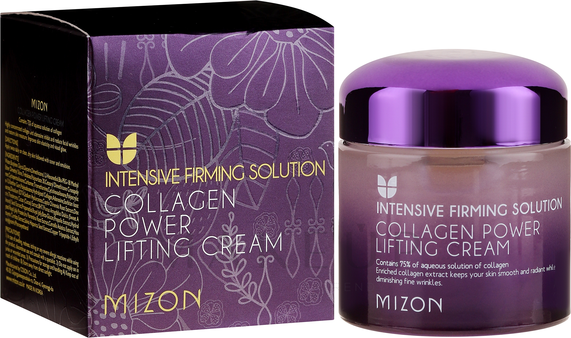 Glättende Liftingcreme für das Gesicht mit Kollagen und Adenosin - Mizon Collagen Power Lifting Cream — Foto 75 ml