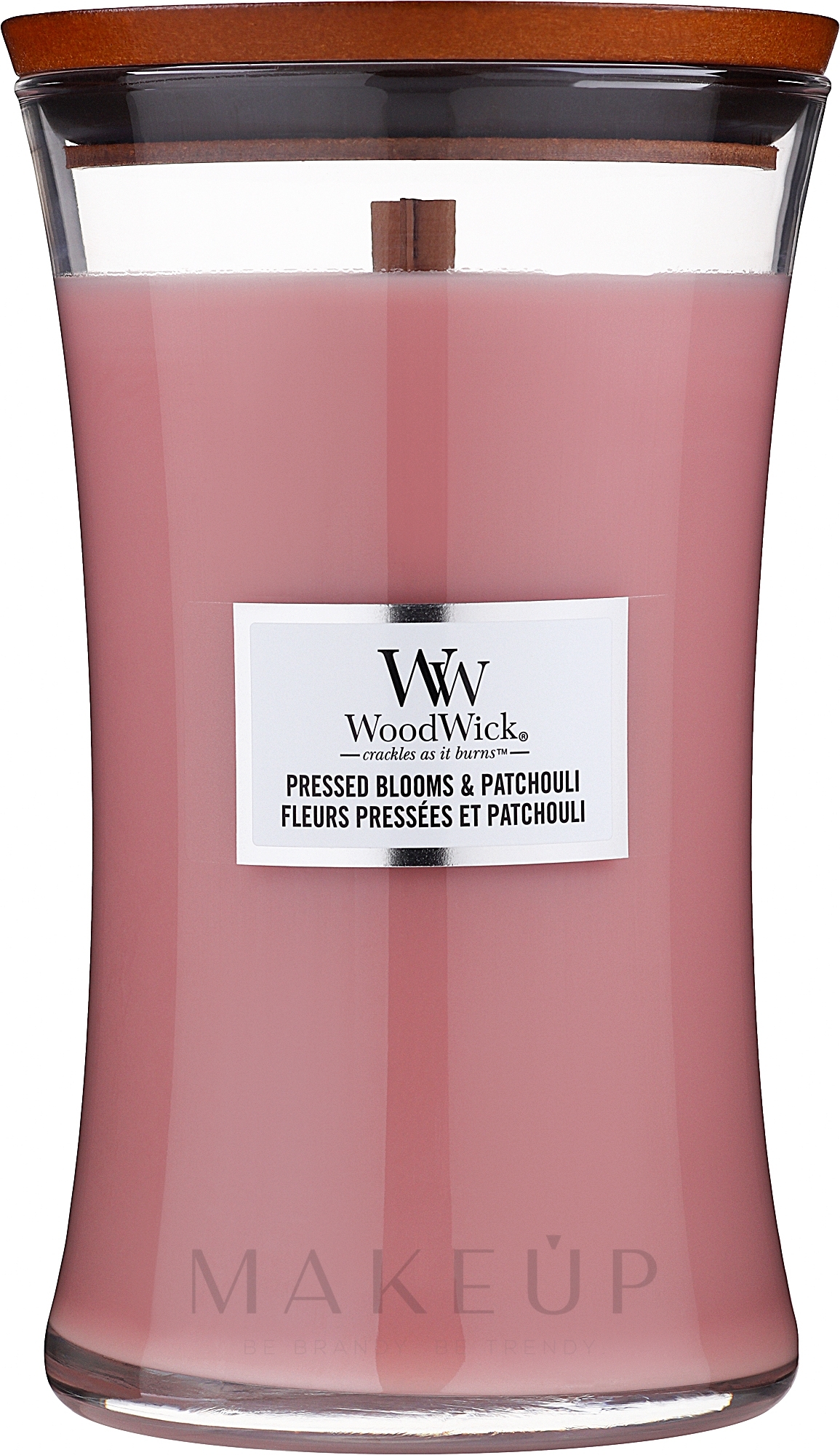 Duftkerze im Glas - Woodwick Hourglass Candle Pressed Blooms & Patchouli — Bild 610 g