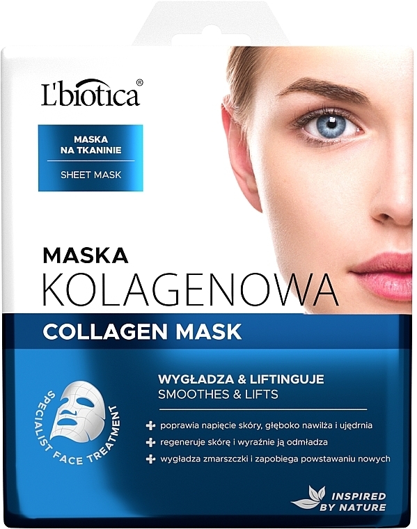 Gesichtsmaske mit Kollagen - L'biotica Home Spa Collagen Mask — Bild N1