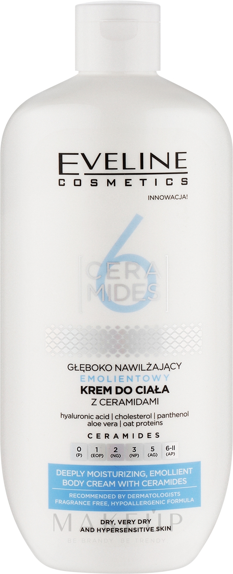 Körpercreme - Eveline Cosmetics 6 Ceramides Deeply Moisturizing Body Cream — Bild 350 ml