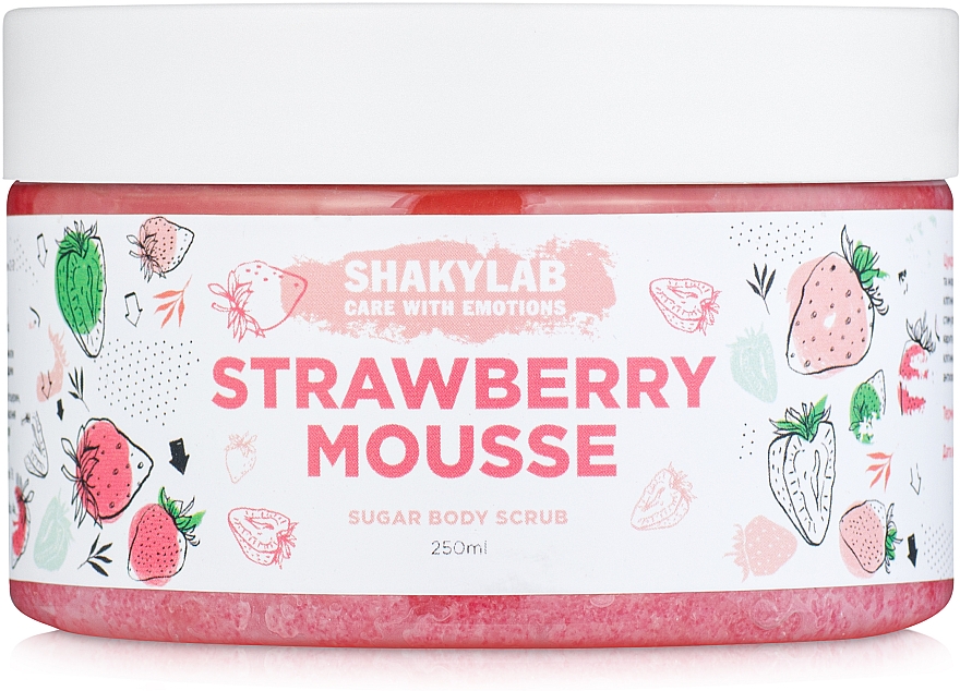 Zuckerpeeling für den Körper Strawberry Mousse - SHAKYLAB Sugar Natural Body Scrub — Bild N2
