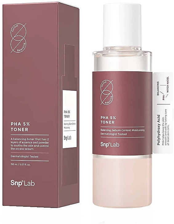 Peeling-Toner für das Gesicht - SNP Lab PHA 5% Toner — Bild N1