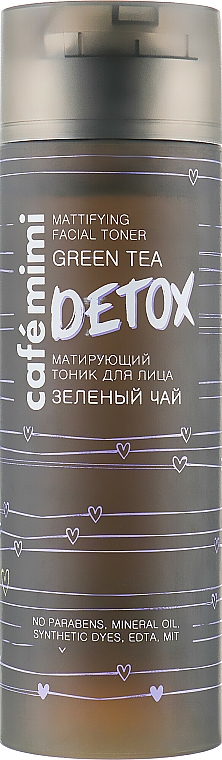 Mattierendes Detox-Gesichtstonikum mit grünem Tee - Cafe Mimi Detox Mattifying Facial Toner