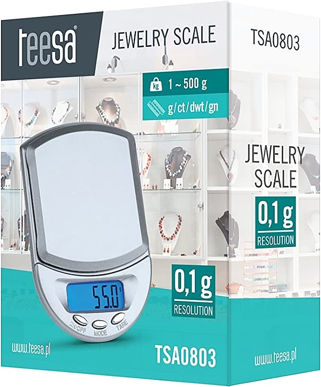 Schmuckwaage grau - Teesa Jewelry Scale TSA0803 — Bild N2