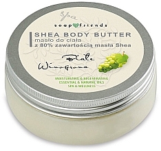 Feuchtigkeitsspendende und regenerierende Körperbutter mit 80% Sheabutter Weiße Traube - Soap&Friends White Grape Shea Body Butter — Bild N1