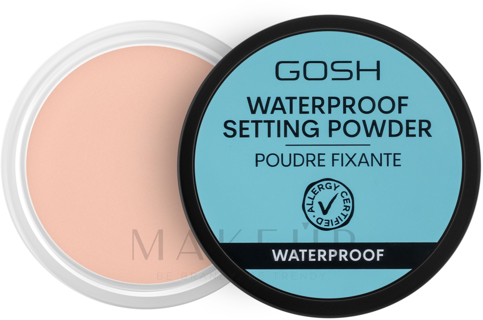 Wasserfester loser Fixierpuder für das Gesicht - Gosh Waterproof Setting Powder — Bild 01 - Transparent