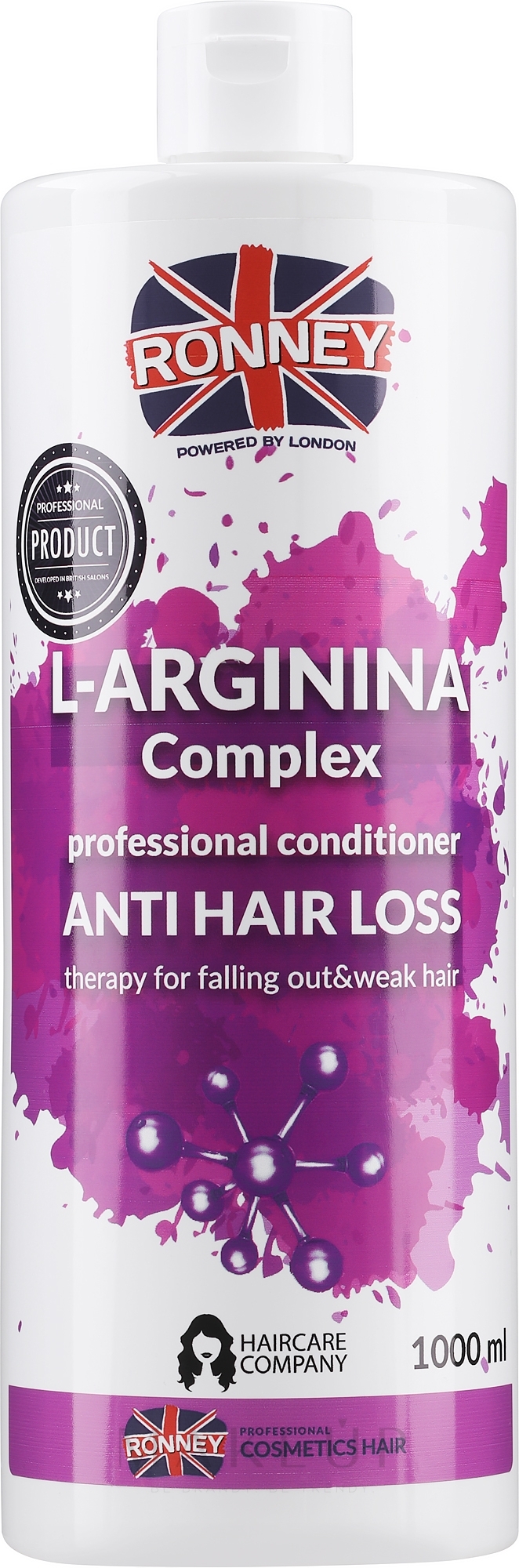 Conditioner für geschwächtes Haar - Ronney Professional L-arginina Complex Anti Hair Loss Therapy Conditioner — Bild 1000 ml