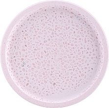 Seifenschale aus Kieselgur rund rosa mit Kieselsteinen - Yeye — Bild N1