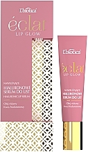 Düfte, Parfümerie und Kosmetik Regenerierendes Lippenserum mit Hyaluronsäure und Rosenöl - L'biotica Eclat Lip Glow Moisturizing Lip Serum With Rose Oil