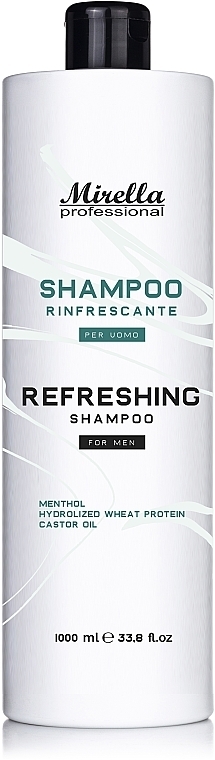 Shampoo für Männer mit Menthol und Rizinusöl - Mirella Professional Shampoo — Bild N1