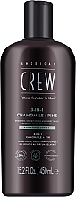 Düfte, Parfümerie und Kosmetik 3in1 Haar- und Körperpflegeprodukt - American Crew Official Supplier To Men 3 In 1 Chamomile + Pine Shampoo Conditioner And Body Wash