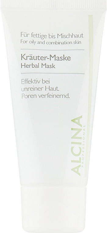 Porenverfeinernde Kräuter-Gesichtsmaske mit Pflanzenextrakten für fettige bis Mischhaut - Alcina Herbal Mask — Foto N3