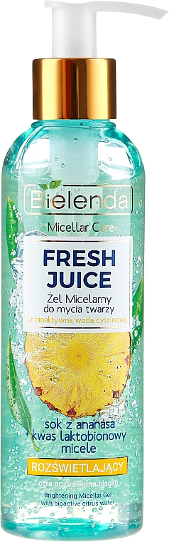 Mizellen-Gesichtswaschgel mit Ananas - Bielenda Fresh Juice Micellar Gel Pineapple