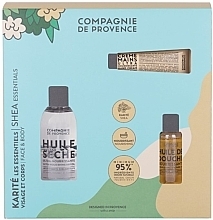 Düfte, Parfümerie und Kosmetik Körperpflegeset - Compagnie De Provence Shea Essential Set (Trockenöl 100ml + Duschöl 30ml + Creme 30ml)
