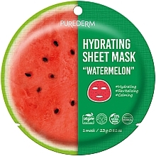 Feuchtigkeitsspendende Tuchmaske Watermelon - Purederm Hydrating Sheet Mask — Bild N1