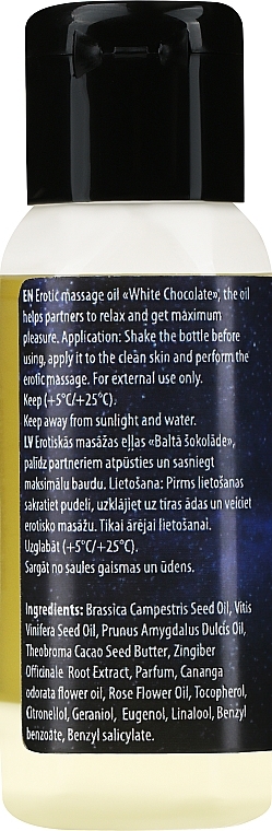Öl für erotische Massage weiße Schokolade - Verana Erotic Massage Oil White Chocolate — Bild N2