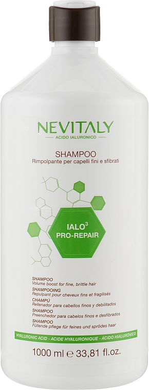 Stärkendes Shampoo für dünnes Haar mit Hyaluronsäure - Nevitaly Ialo3 Pro-Repair Shampoo — Bild N3