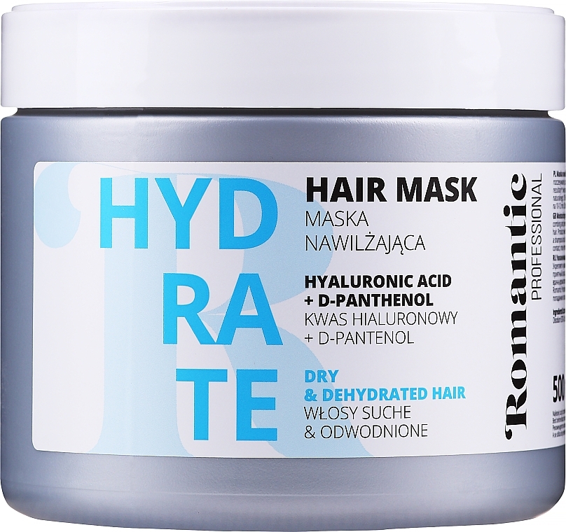Feuchtigkeitsspendende Haarmaske mit Hyaluronsäure und D-Panthenol für trockenes Haar - Romantic Professional Hydrate Hair Mask — Bild N1