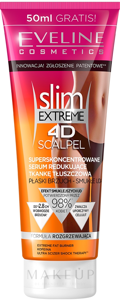 Anti-Cellulite Serum Superkonzentrat - Eveline Cosmetics Slim Extreme 4D Scalpel — Bild 250 ml