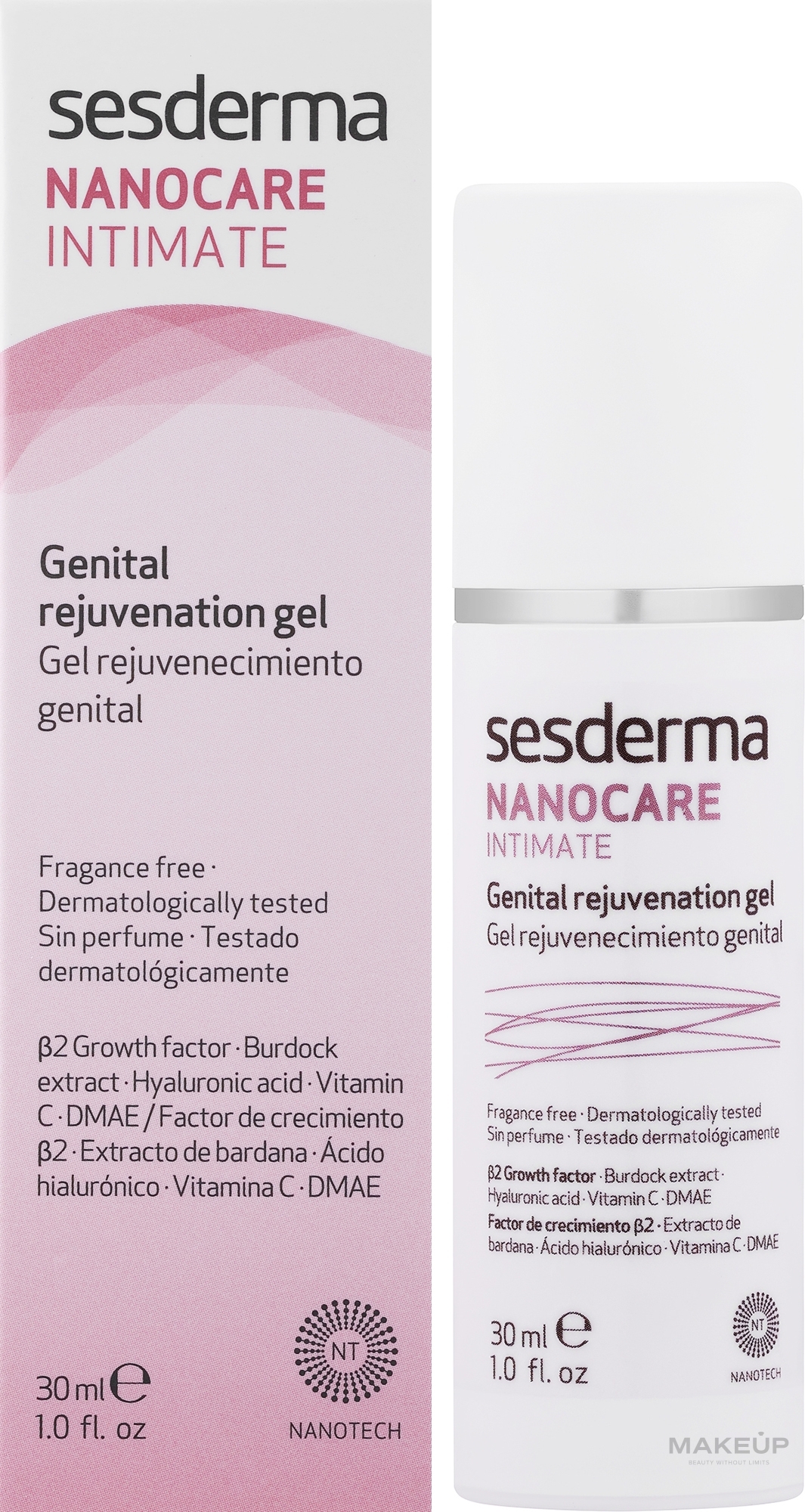 Verjüngendes Gel für die Intimhygiene - SesDerma Laboratories Nanocare Gel Rej — Bild 30 ml