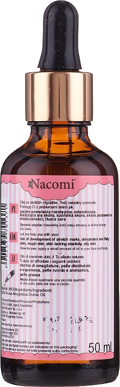 Süßmandelöl für den Körper - Nacomi Sweet Almond Oil — Foto N2