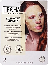 Düfte, Parfümerie und Kosmetik Aufhellende Tuchmaske für das Gesicht mit Vitamin C und Hyaluronsäure - Iroha Nature Brightening Vitamin C Tissue Face Mask