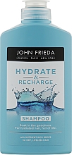 Düfte, Parfümerie und Kosmetik Feuchtigkeitsspendendes Haarshampoo mit Monoi-Öl und Keratin - John Frieda Hydrate & Recharge Shampoo